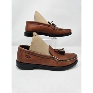 VTG Dexter‎ USA Women's Leather Tassel Loafer Shoes Brown Comfort 6.5 M